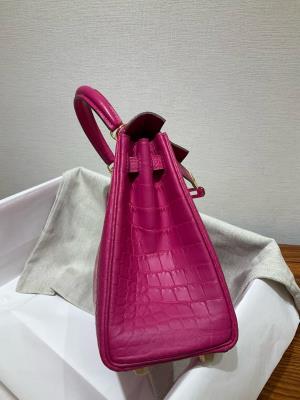 wholesale quality hermes kelly 25 matte niloticus crocodile j5 rose scheherazade ghw